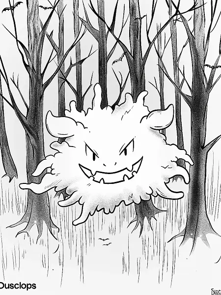 Mischievous Dusclops in a Haunted Forest