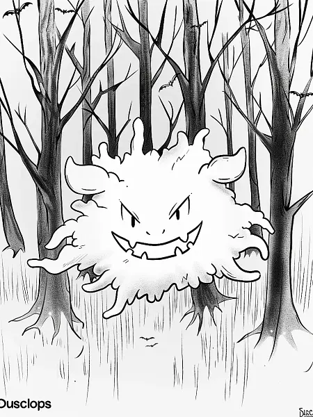 Mischievous Dusclops in a Haunted Forest - 1