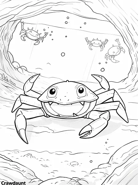 Mischievous Crawdaunt in an Underwater Cave - 2