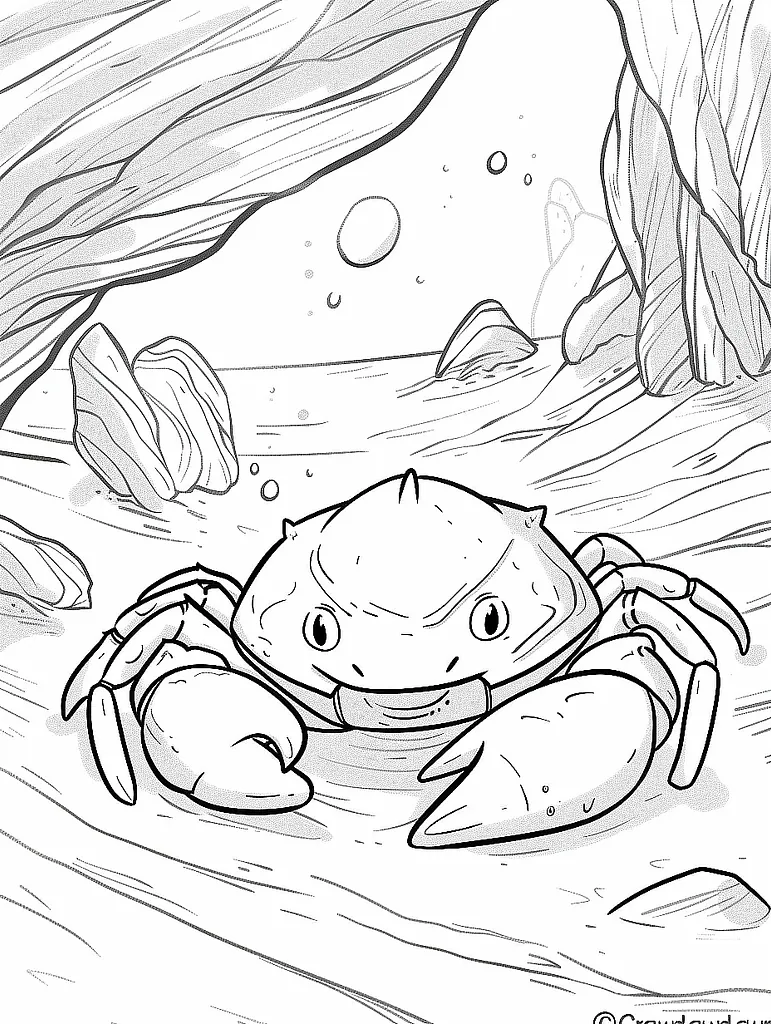 Mischievous Crawdaunt in an Underwater Cave