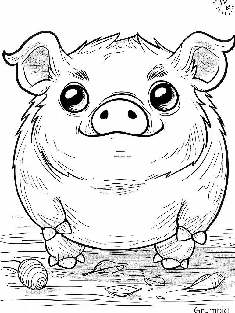 Playful Grumpig Coloring Page 2