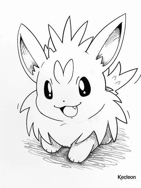 Mischievous Kecleon Pokemon Coloring Page - 2