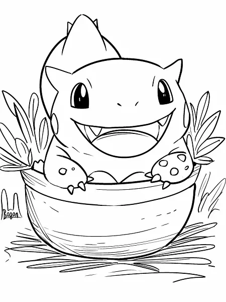 Playful Bagon Pokemon Coloring Page - 3