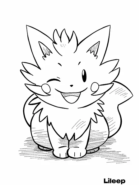 Cheerful Lileep Pokemon Coloring Page - 0