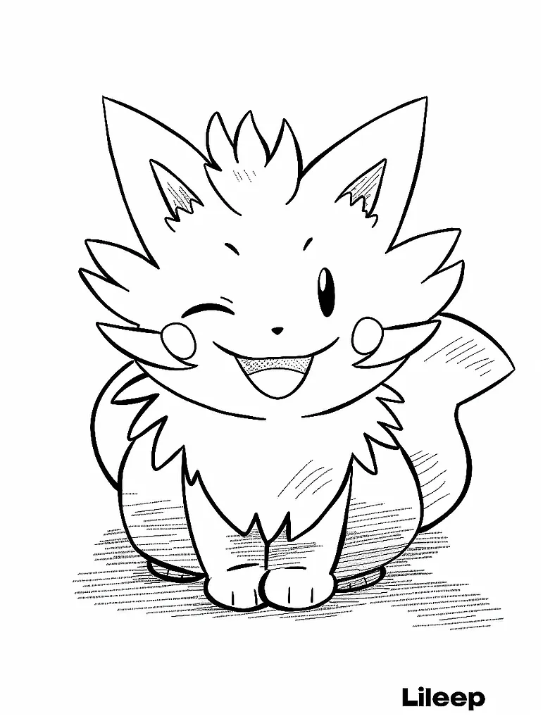 Cheerful Lileep Pokemon Coloring Page