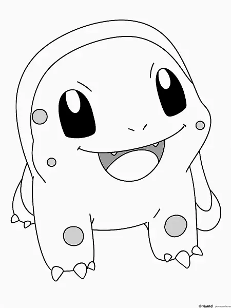 Joyful Numel Pokemon Coloring Page - 1