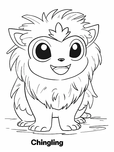 Joyful Chingling Coloring Page - 1