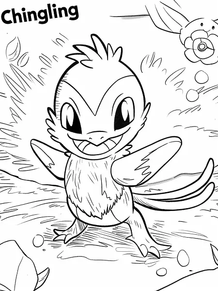 Joyful Chingling Coloring Page - 3