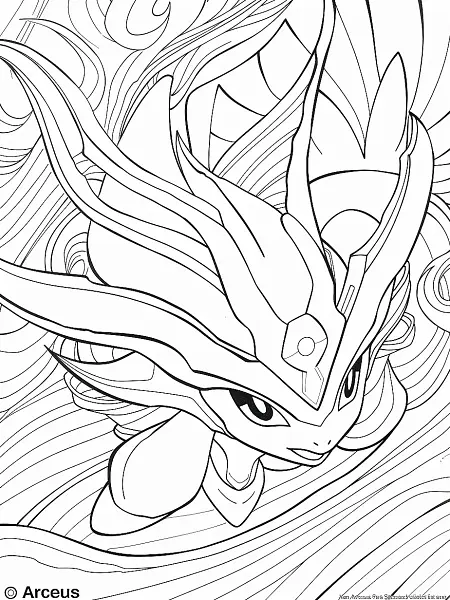 Majestic Arceus Pokemon Coloring Page - 1