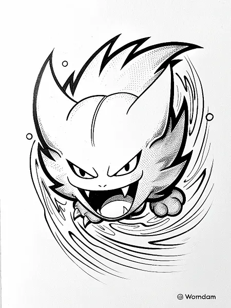 Fierce Wormadam Pokemon Coloring Page - 0