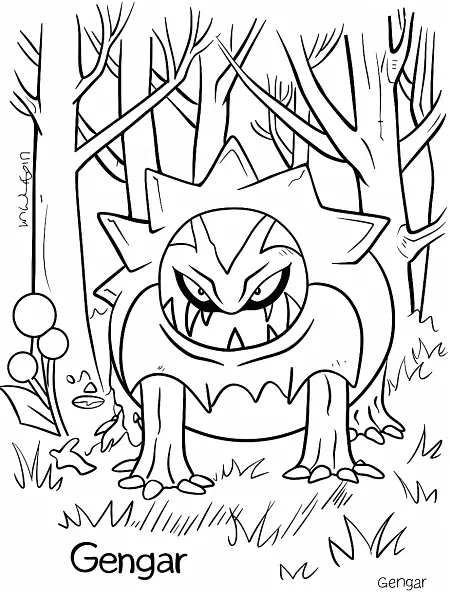 Mischievous Gengar in a Spooky Forest - 2