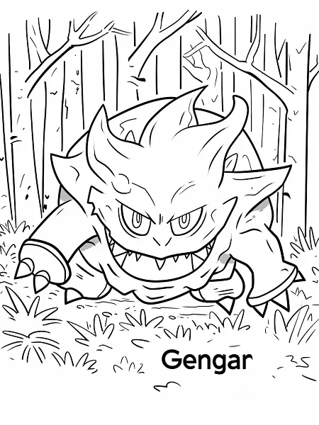 Mischievous Gengar in a Spooky Forest - 3