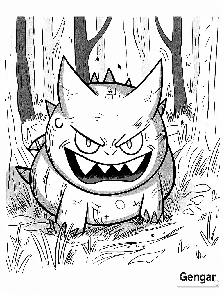 Mischievous Gengar in a Spooky Forest 2