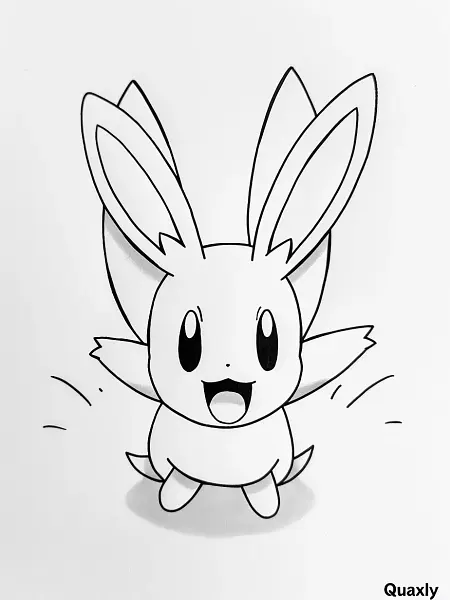 Surprised Quaxly Pokemon Coloring Page - 3