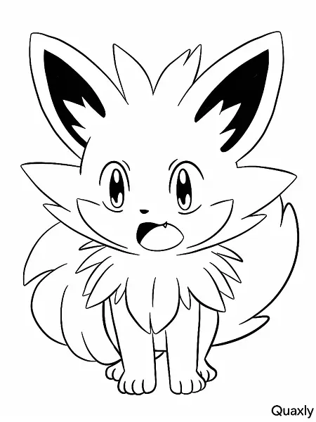 Surprised Quaxly Pokemon Coloring Page - 1