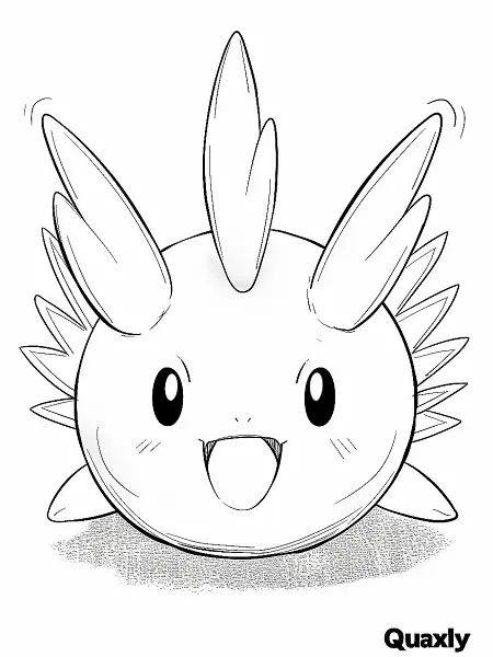 Surprised Quaxly Pokemon Coloring Page - 0