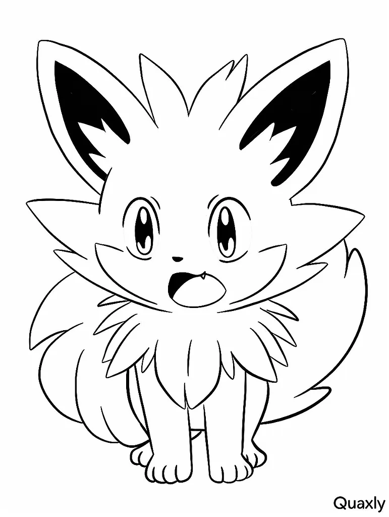 Surprised Quaxly Pokemon Coloring Page 2