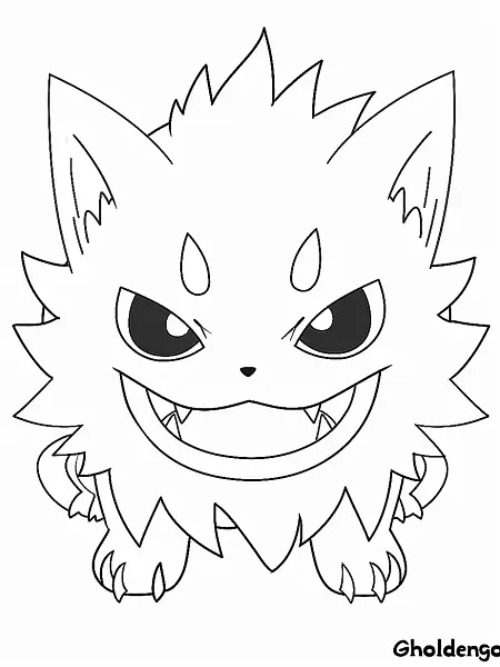 Mischievous Gholdengo Coloring Page - 0