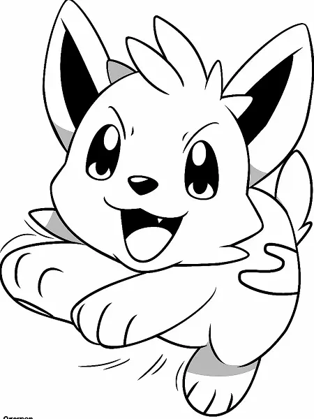 Playful Ogerpon Pokemon Coloring Page - 0