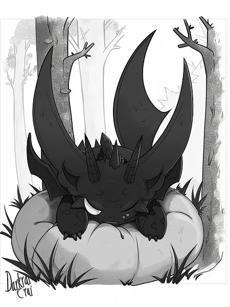 Sleepy Darkrai in an Enchanted Forest - 3