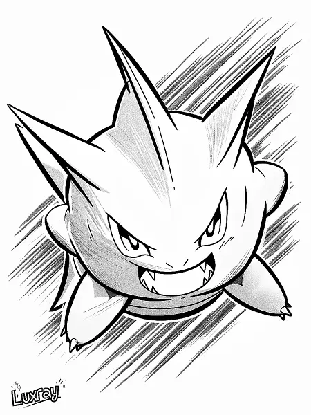 Fierce Luxray Pokemon Coloring Page - 0