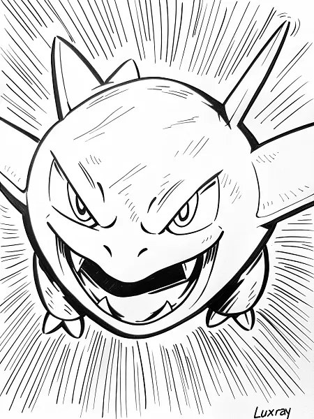 Fierce Luxray Pokemon Coloring Page - 3