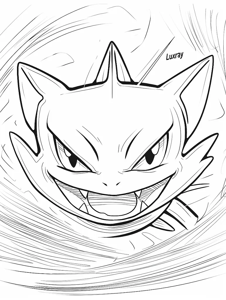 Fierce Luxray Pokemon Coloring Page 3