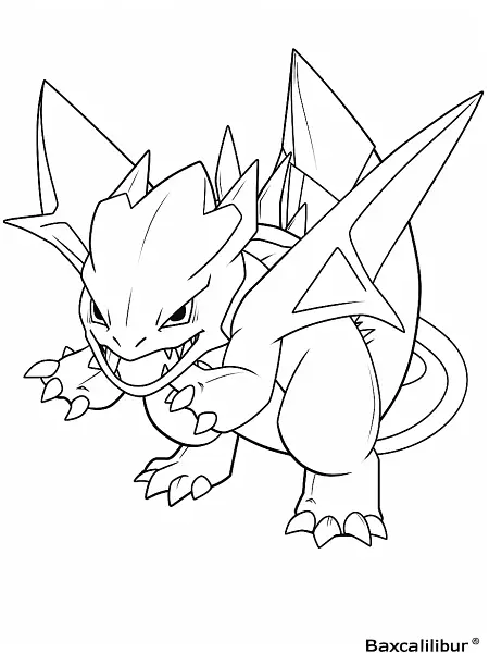 Fierce Baxcalibur Pokemon Coloring Page - 2