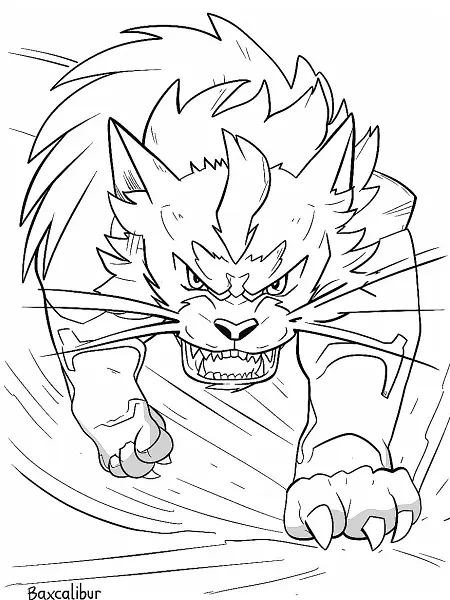 Fierce Baxcalibur Pokemon Coloring Page - 0