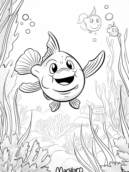 Joyful Magikarp in Coral Reef - 1