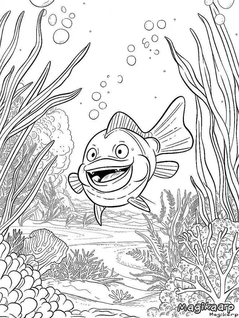 Joyful Magikarp in Coral Reef