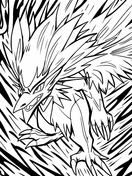 Blaziken Fierce and Fiery Coloring Page - 2