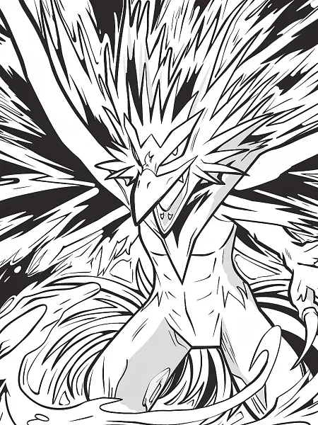 Blaziken Fierce and Fiery Coloring Page - 1