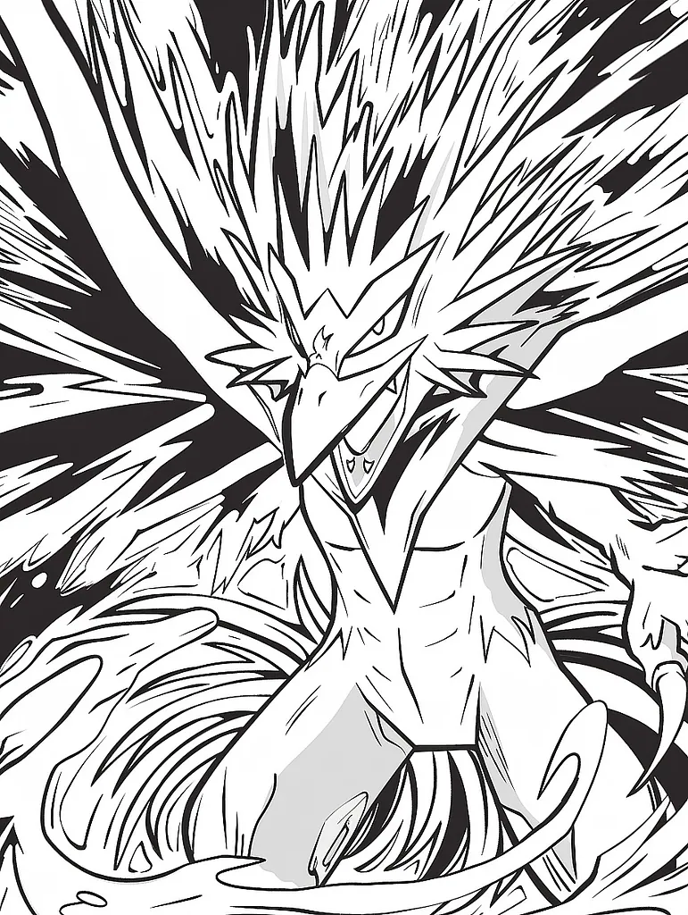 Blaziken Fierce and Fiery Coloring Page 2