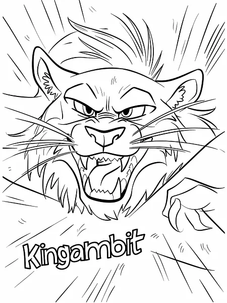 Fierce Kingambit Coloring Page - 3