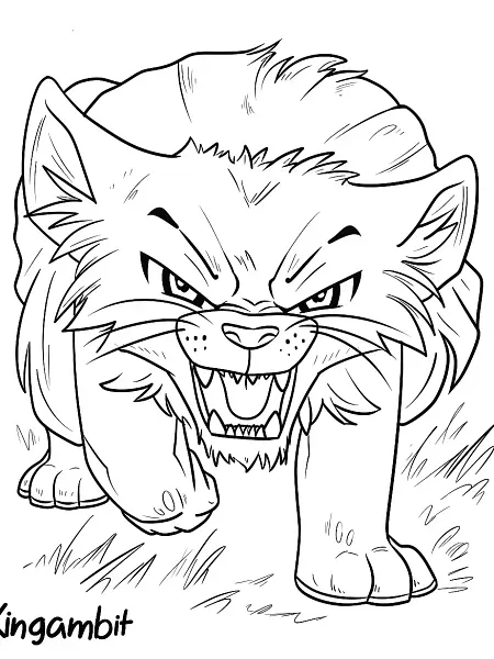 Fierce Kingambit Coloring Page - 2