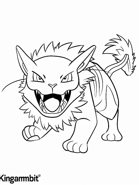 Fierce Kingambit Coloring Page - 0