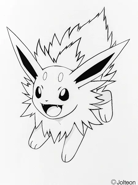 Playful Jolteon Coloring Page - 0