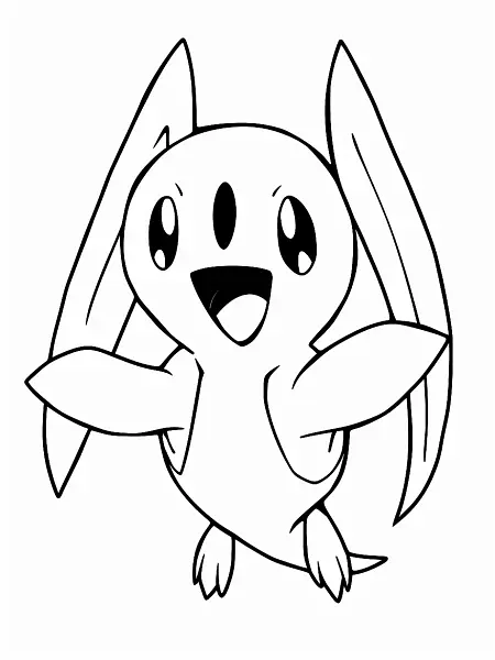 Joyful Pecharunt Pokemon Coloring Page - 2