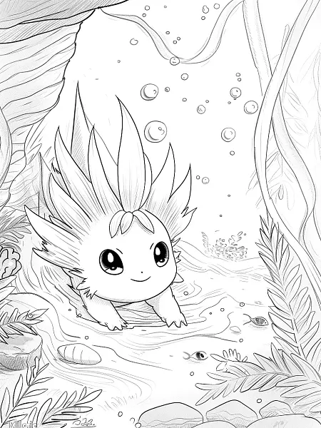 Serene Milotic in an Underwater Cave - 2