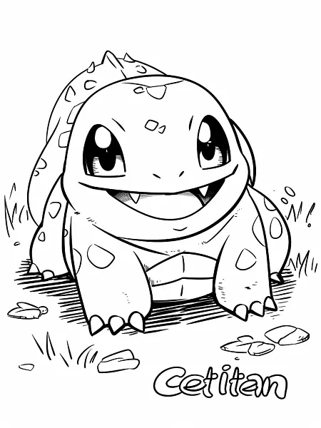 Cheerful Cetitan Pokemon Coloring Page - 3