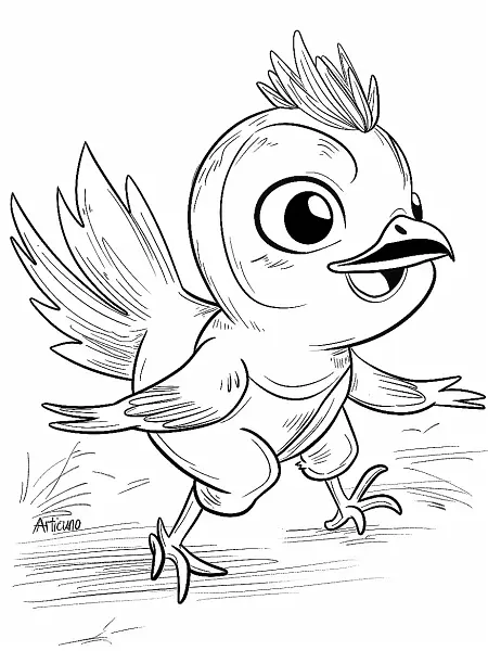 Playful Articuno Coloring Page