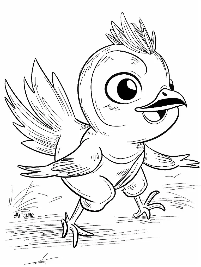 Playful Articuno Coloring Page