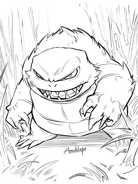 Fierce Annihilape Pokemon Coloring Page - 2