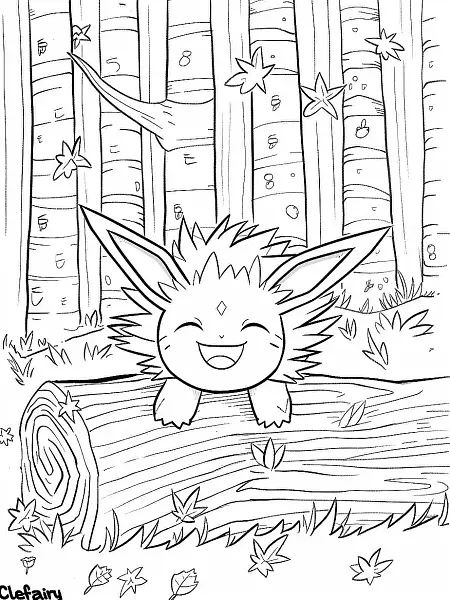 Joyful Clefairy in a Magical Forest - 0