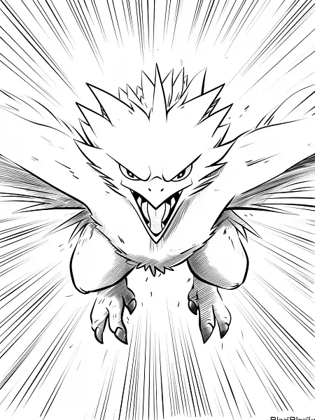 Fierce Blaziken Coloring Page - 3