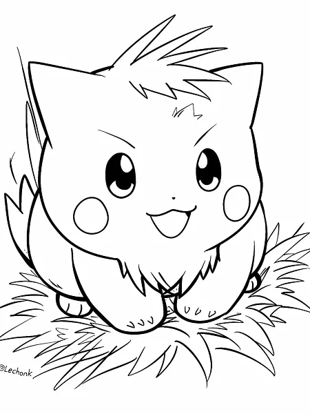 Playful Lechonk Pokemon Coloring Page - 3