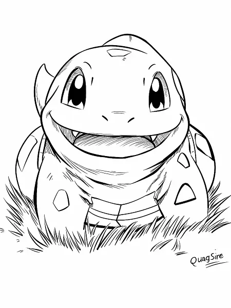 Cheerful Quagsire Coloring Page - 1