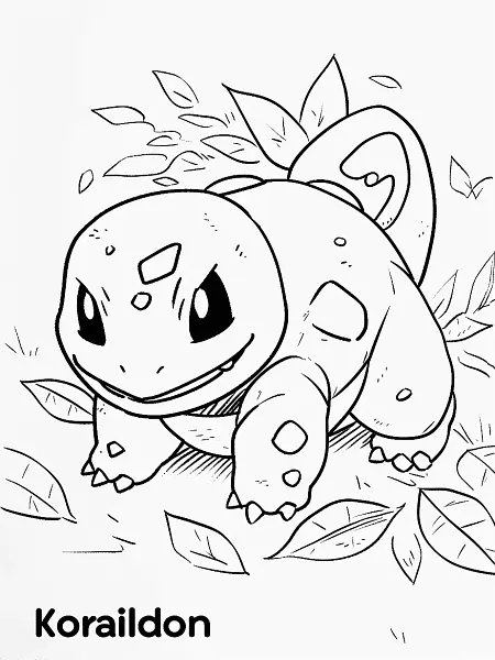 Playful Koraidon Pokemon Coloring Page - 1