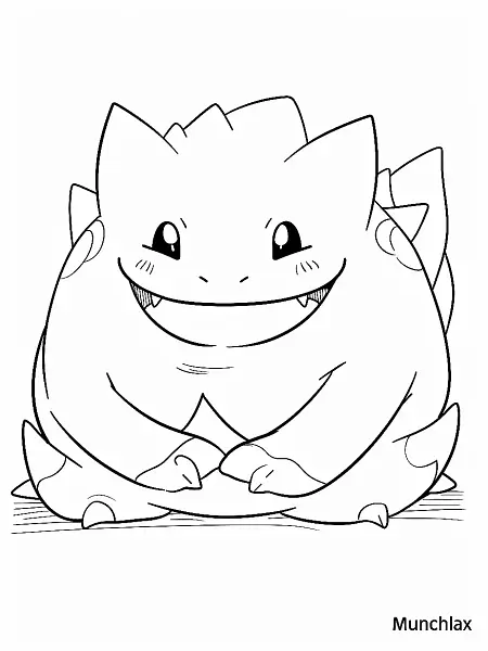 Playful Munchlax Coloring Page - 0